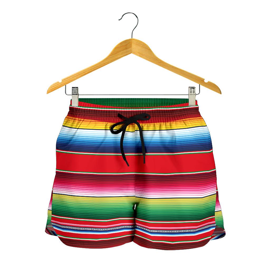 Serape Pattern Women Shorts-JTAMIGO.COM