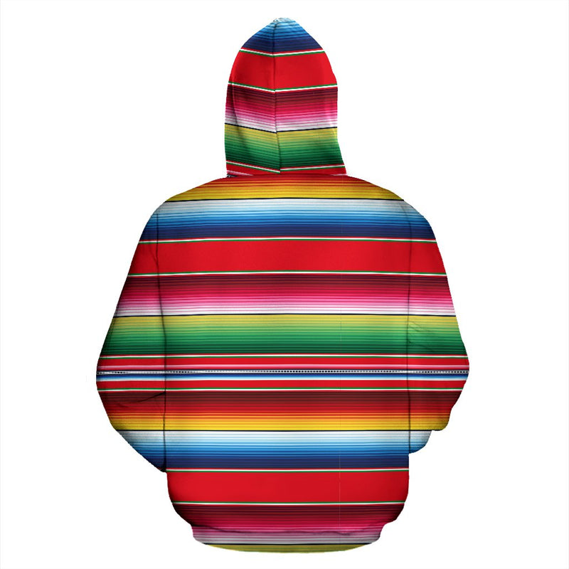 Serape Pattern Zip Up Hoodie