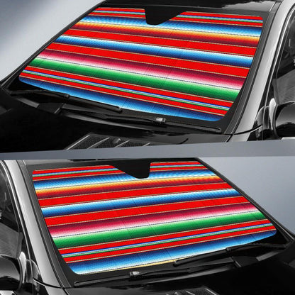 Serape Print Car Sun Shade For Windshield
