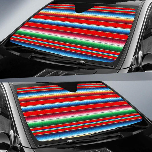 Serape Print Car Sun Shade For Windshield