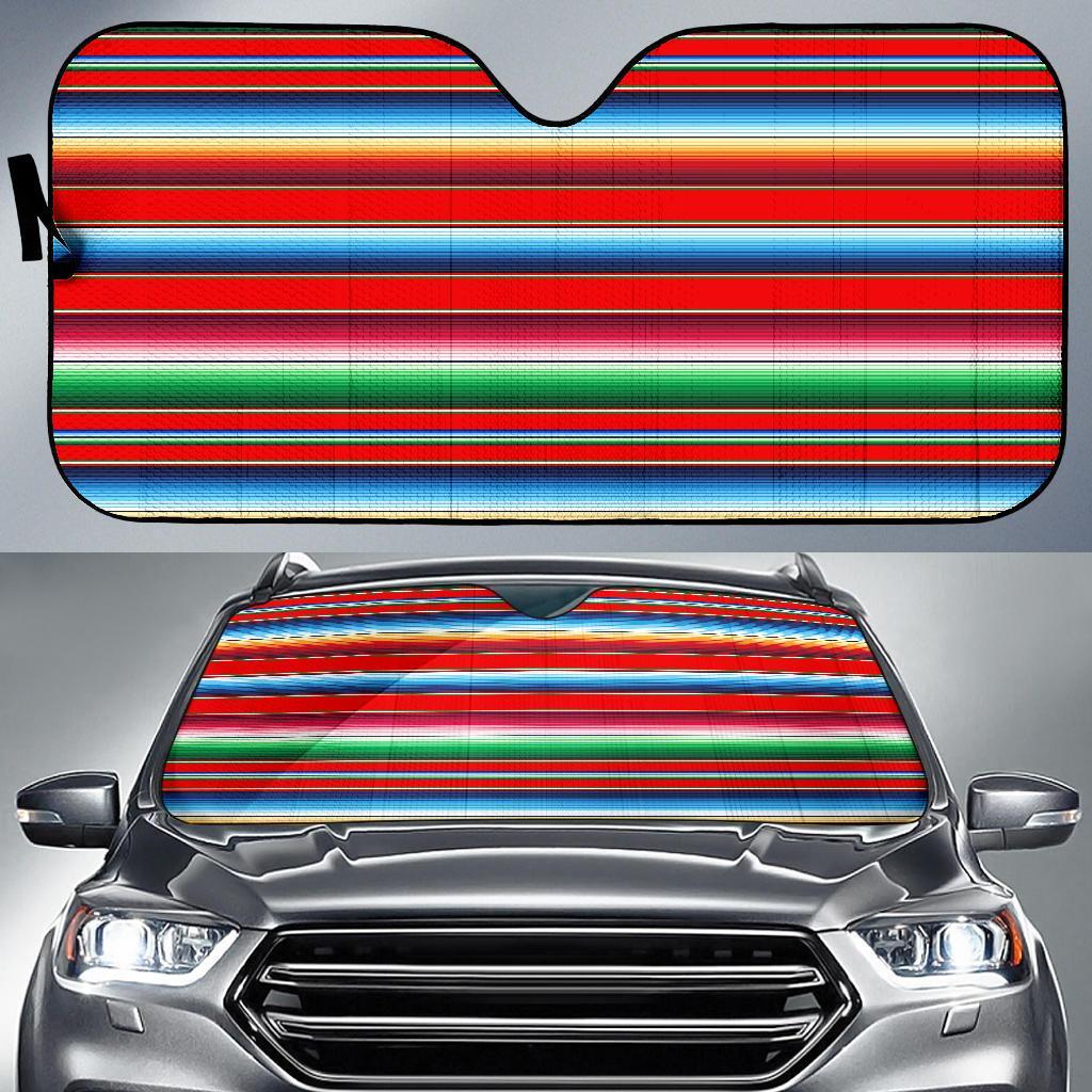 Serape Print Car Sun Shade For Windshield