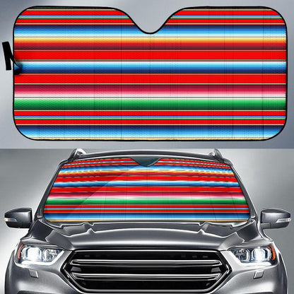 Serape Print Car Sun Shade For Windshield