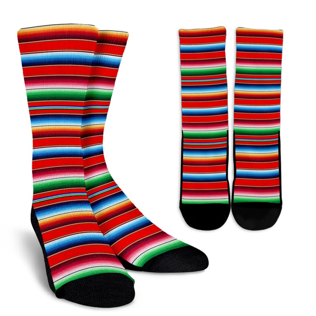Serape Print Crew Socks