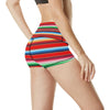 Serape Print High Waisted Spandex Shorts-JTAMIGO.COM