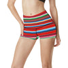 Serape Print High Waisted Spandex Shorts-JTAMIGO.COM