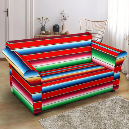 Serape Print Loveseat Slipcover-JTAMIGO.COM