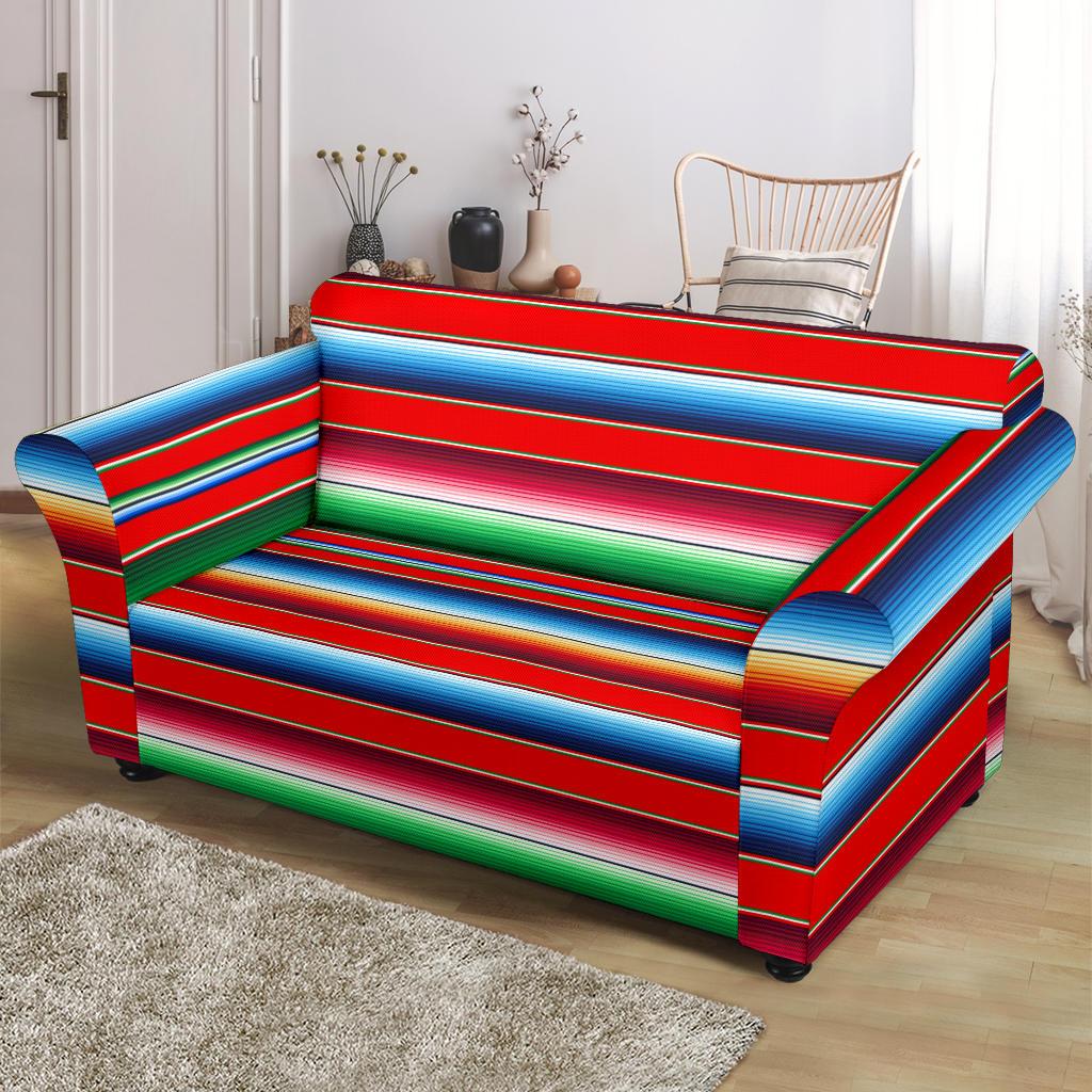 Serape Print Loveseat Slipcover-JTAMIGO.COM