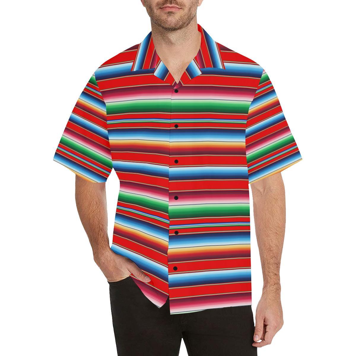 Serape Print Men Aloha Hawaiian Shirt