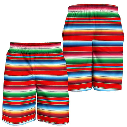 Serape Print Mens Shorts-JTAMIGO.COM