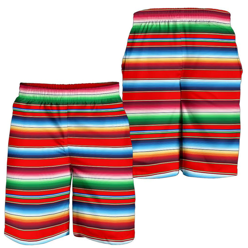 Serape Print Mens Shorts-JTAMIGO.COM