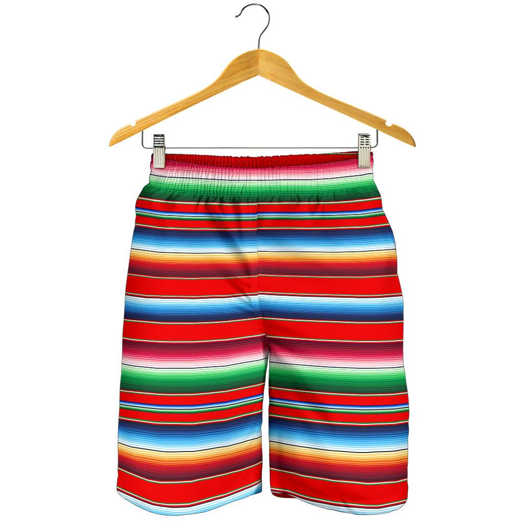 Serape Print Mens Shorts-JTAMIGO.COM