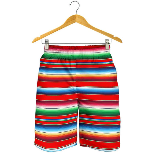Serape Print Mens Shorts-JTAMIGO.COM