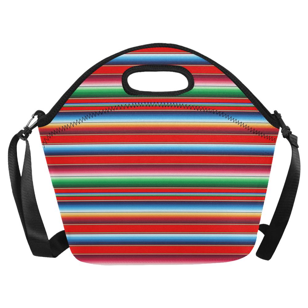 Serape Print Neoprene Lunch Bag (Model 1669)(Large)-JTAMIGO.COM