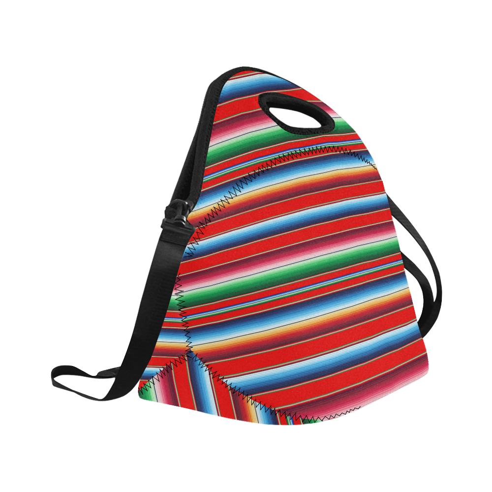Serape Print Neoprene Lunch Bag (Model 1669)(Large)-JTAMIGO.COM