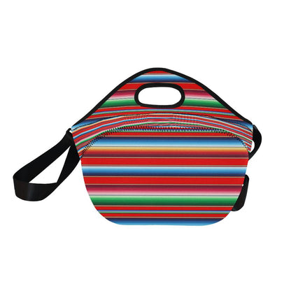 Serape Print Neoprene Lunch Bag (Model 1669)(Large)-JTAMIGO.COM