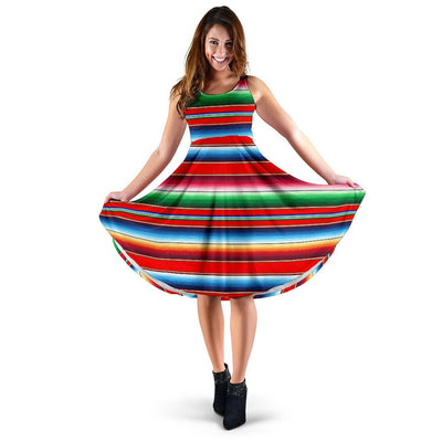 Serape Print Sleeveless Dress