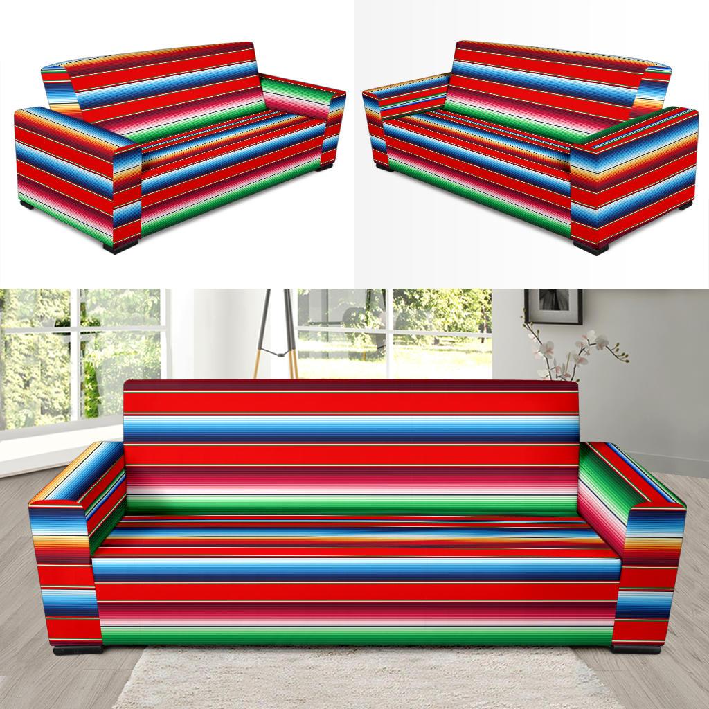 Serape Print Sofa Slipcover-JTAMIGO.COM
