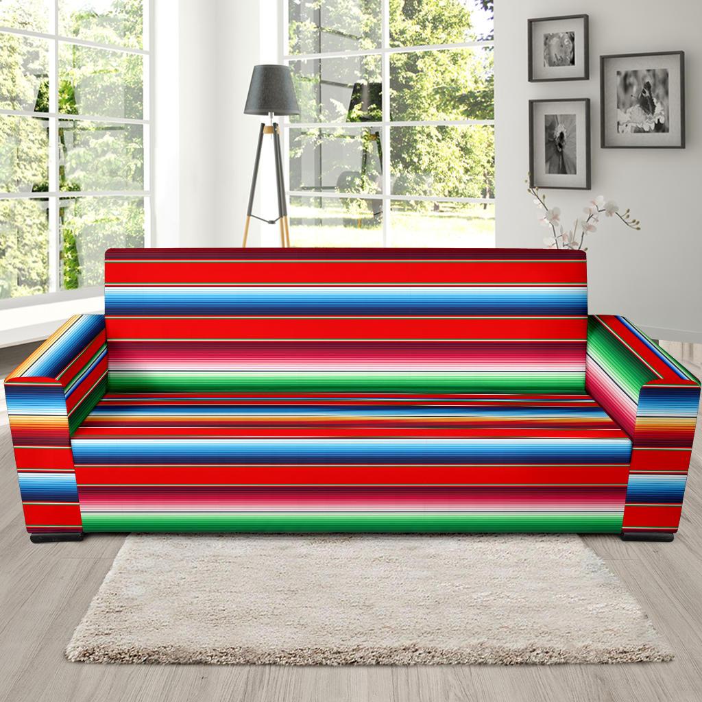 Serape Print Sofa Slipcover-JTAMIGO.COM