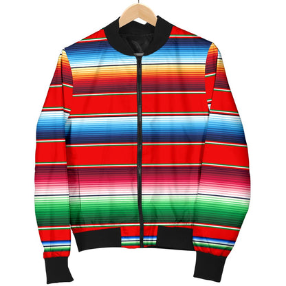 Serape Print Women Casual Bomber Jacket
