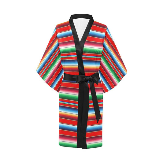Serape Print Women Short Kimono Robe