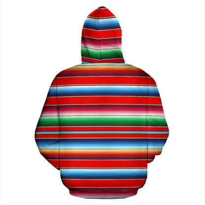 Serape Print Zip Up Hoodie