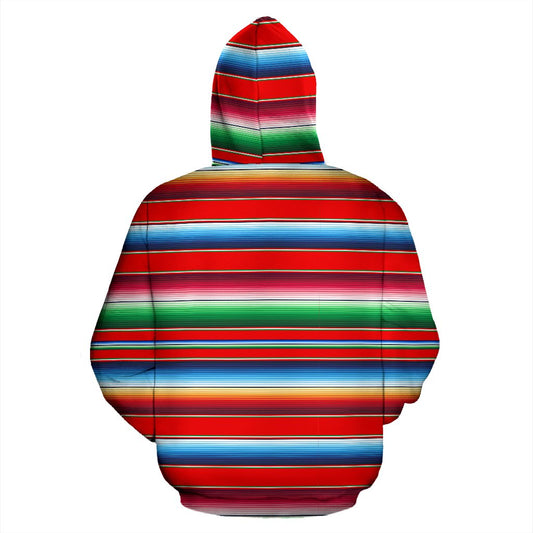 Serape Print Zip Up Hoodie