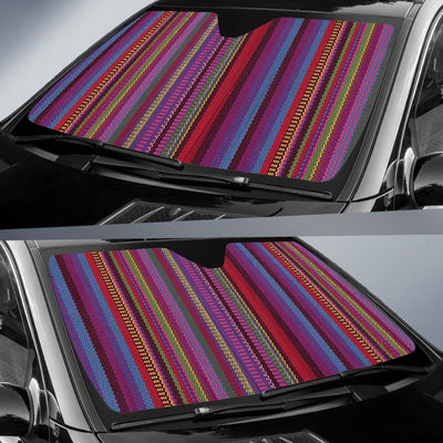 Serape Stripe Print Car Sun Shade For Windshield
