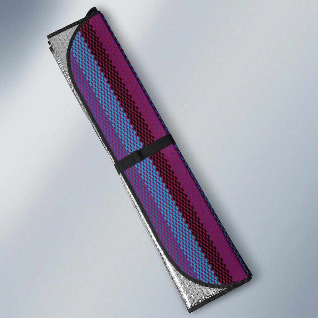 Serape Stripe Print Car Sun Shade For Windshield