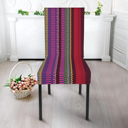 Serape Stripe Print Dining Chair Slipcover-JTAMIGO.COM