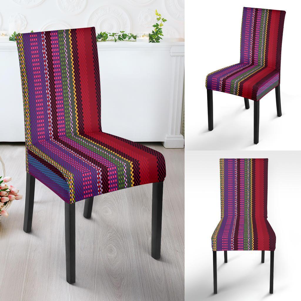 Serape Stripe Print Dining Chair Slipcover-JTAMIGO.COM