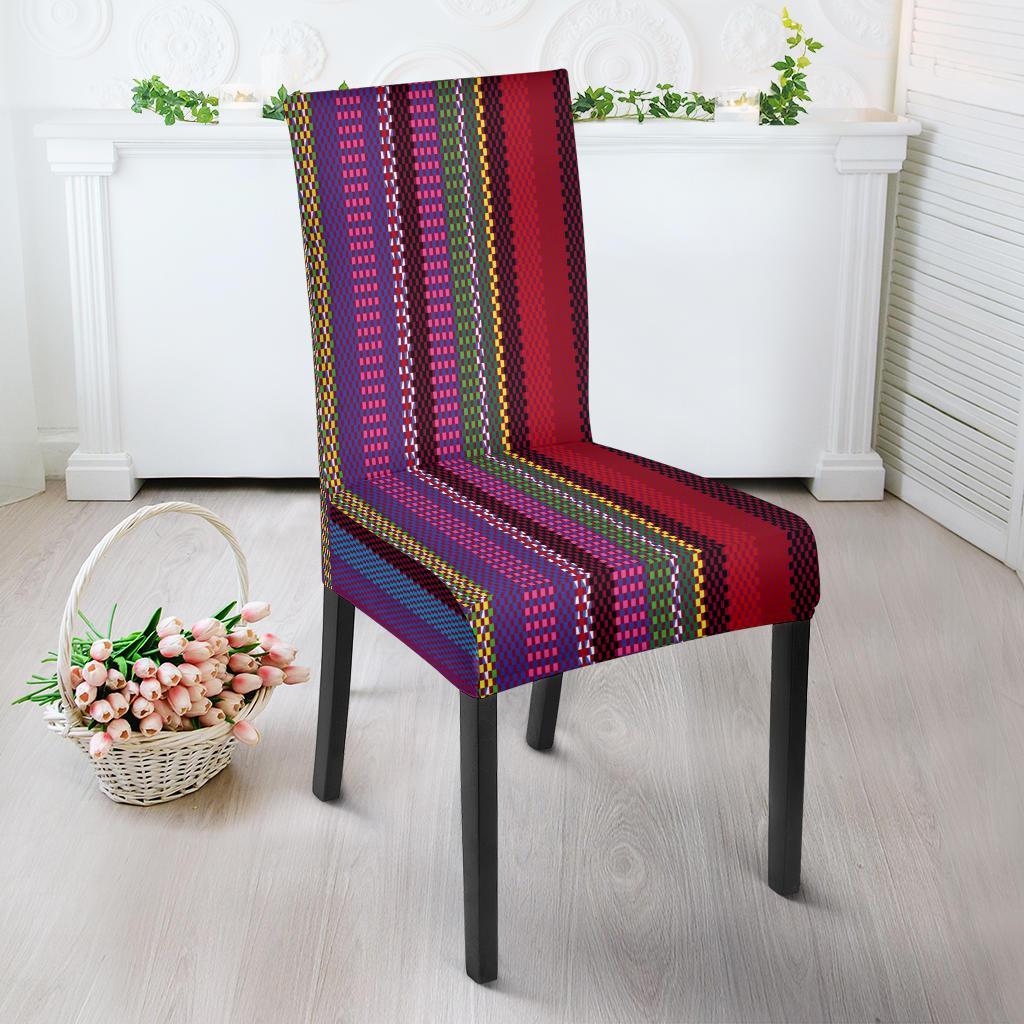 Serape Stripe Print Dining Chair Slipcover-JTAMIGO.COM