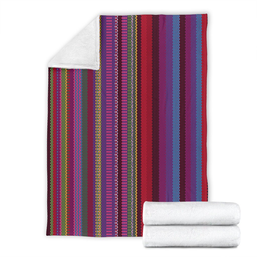 Serape Stripe Print Fleece Blanket