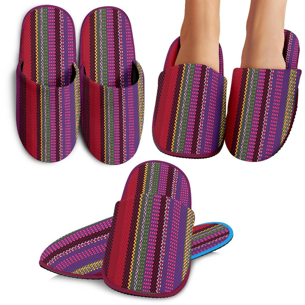 Serape Stripe Print House Slippers