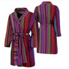 Serape Stripe Print Men Bath Robe-JTAMIGO.COM