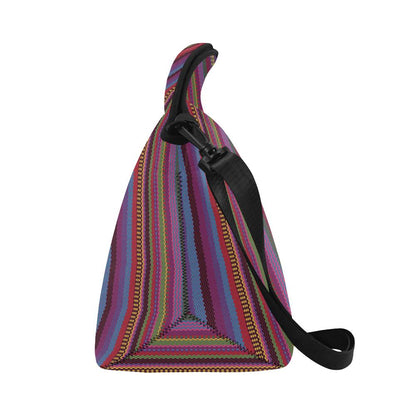 Serape Stripe Print Neoprene Lunch Bag (Model 1669)(Large)-JTAMIGO.COM