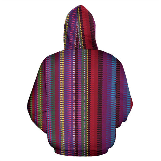 Serape Stripe Print Pullover Hoodie