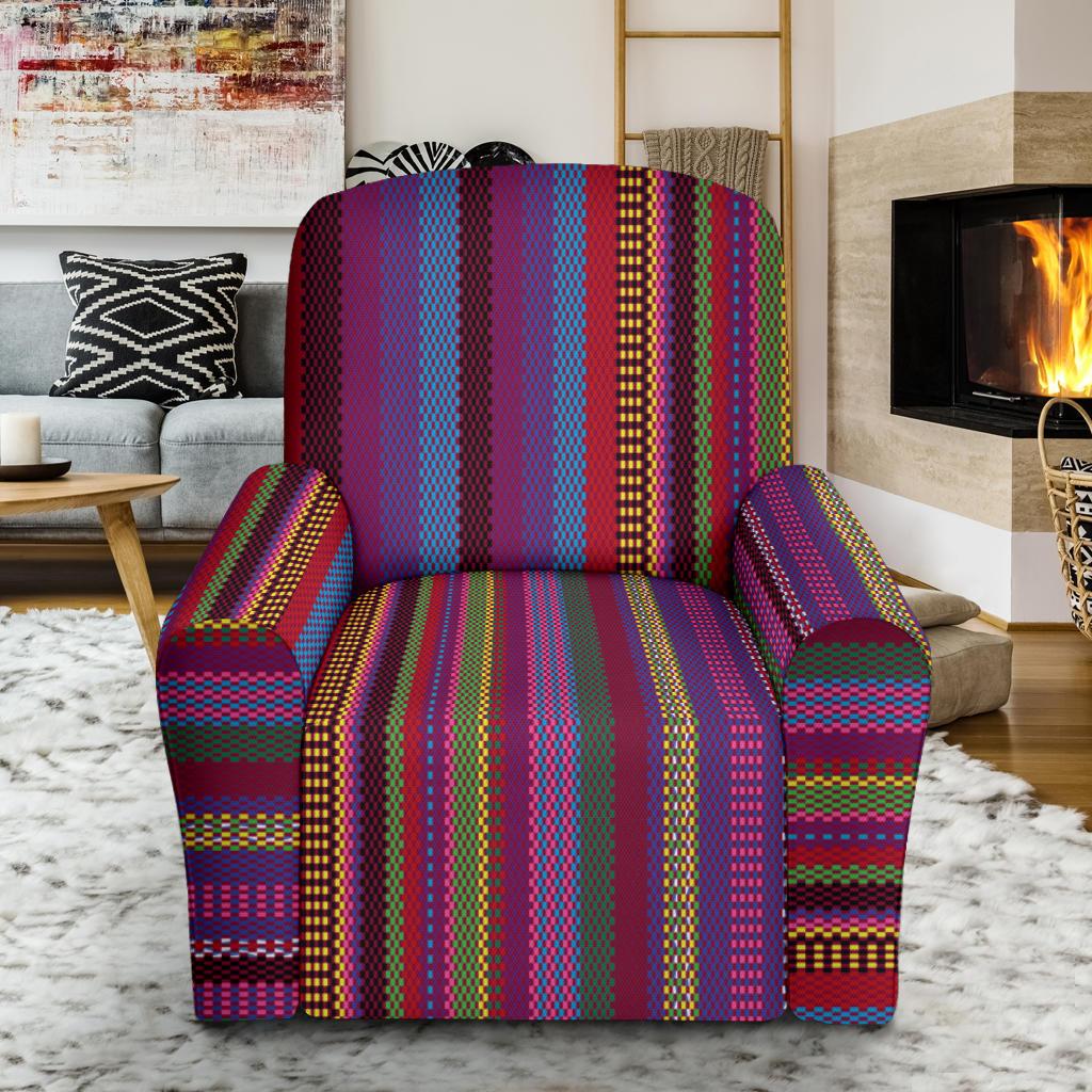 Serape Stripe Print Single Sofa Slipcover -JTAMIGO.COM