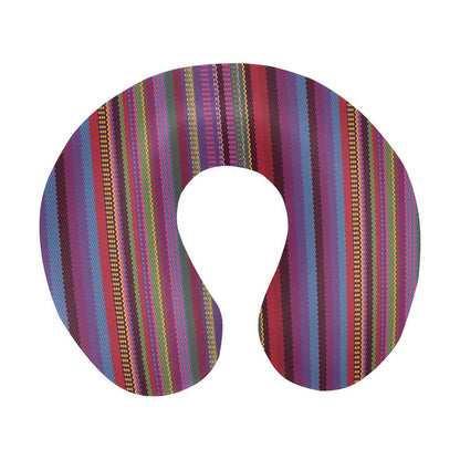 Serape Stripe Print U-Shaped Travel Neck Pillow-JTAMIGO.COM