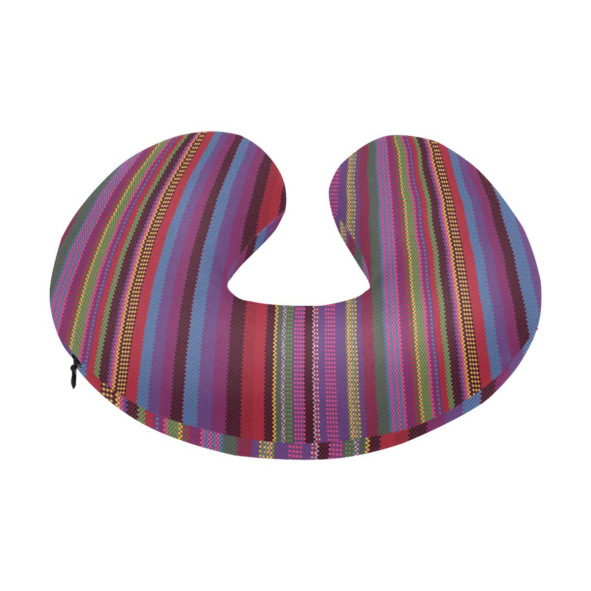 Serape Stripe Print U-Shaped Travel Neck Pillow-JTAMIGO.COM