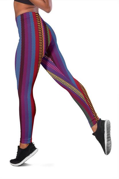 Serape Stripe Print Women Leggings