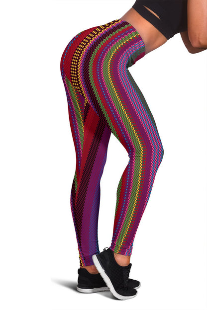 Serape Stripe Print Women Leggings