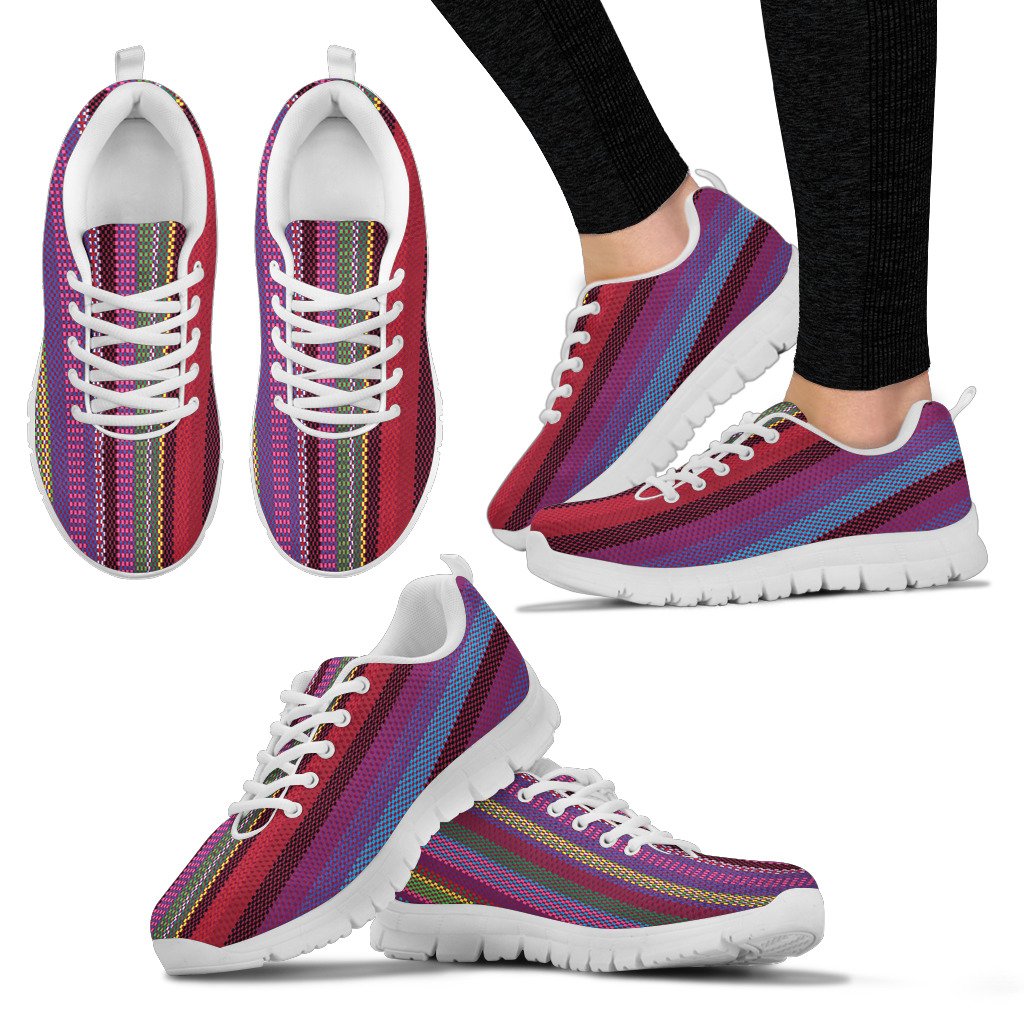 Serape Stripe Print Women Sneakers Shoes