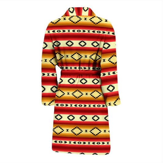 Serape Themed Men Bath Robe-JTAMIGO.COM