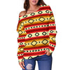 Serape Themed Off Shoulder Sweatshirt