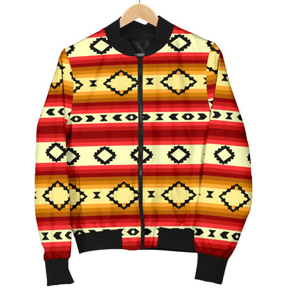 Serape Themed Women Casual Bomber Jacket
