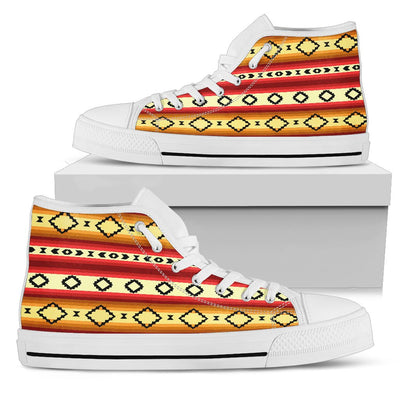 Serape Themed Women High Top Shoes