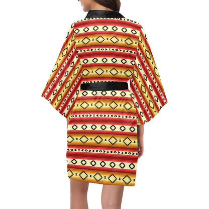 Serape Themed Women Short Kimono Robe
