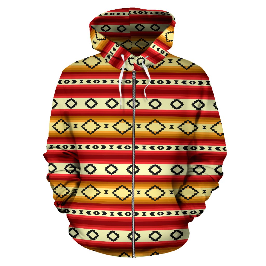 Serape Themed Zip Up Hoodie