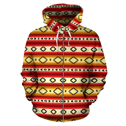 Serape Themed Zip Up Hoodie