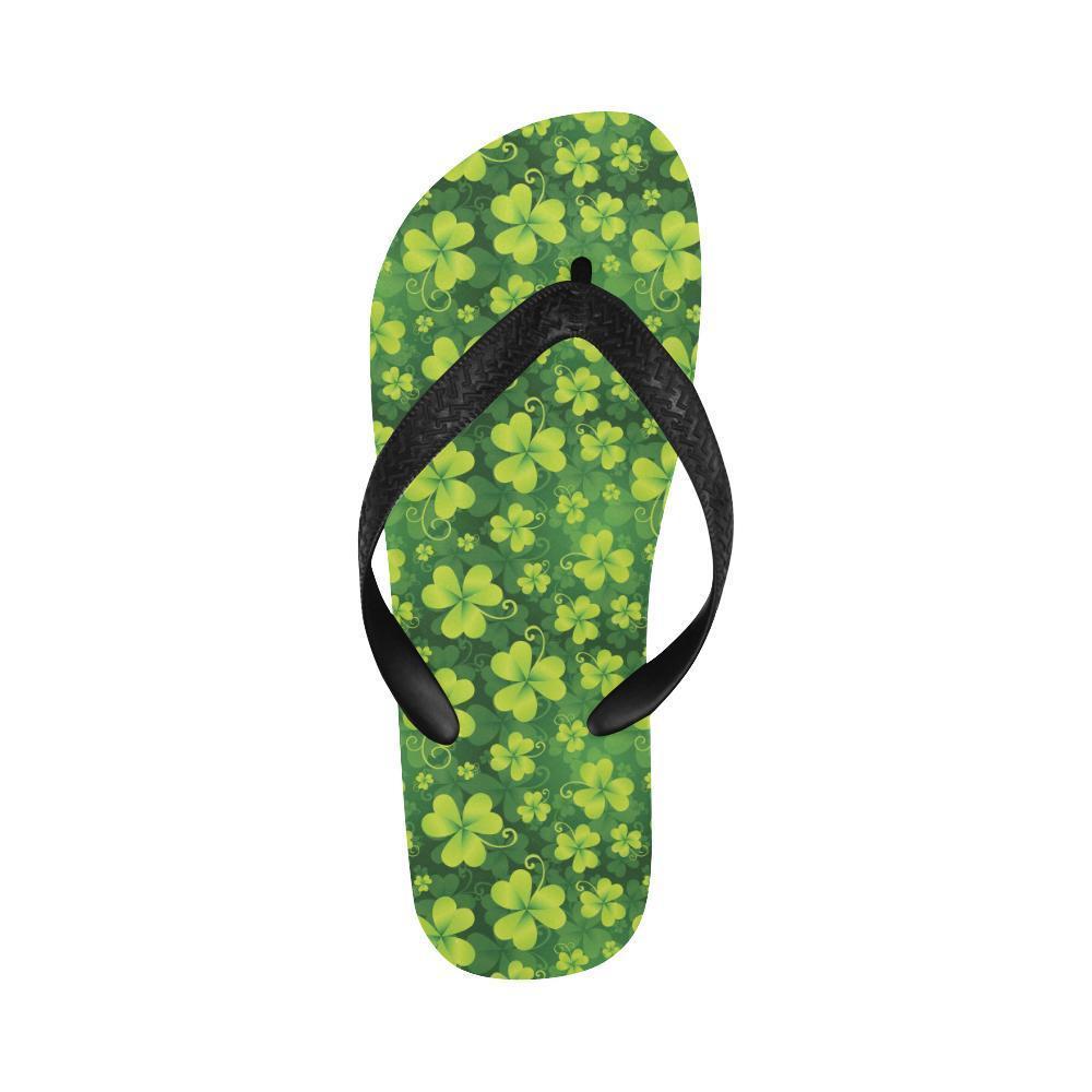 Shamrock Clover Print Flip Flops-JTAMIGO.COM